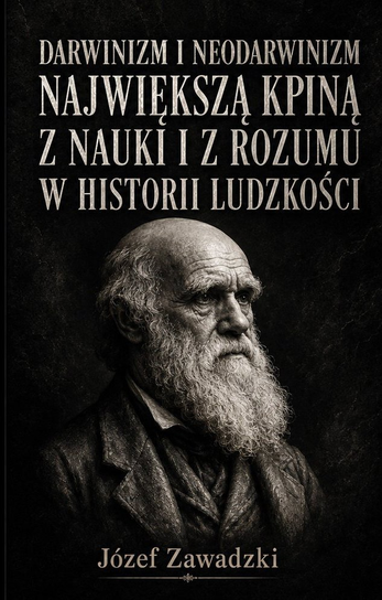 Okładka książki „Darwinizm i neodarwinizm największą kpiną z nauki i z rozumu w historii ludzkości”